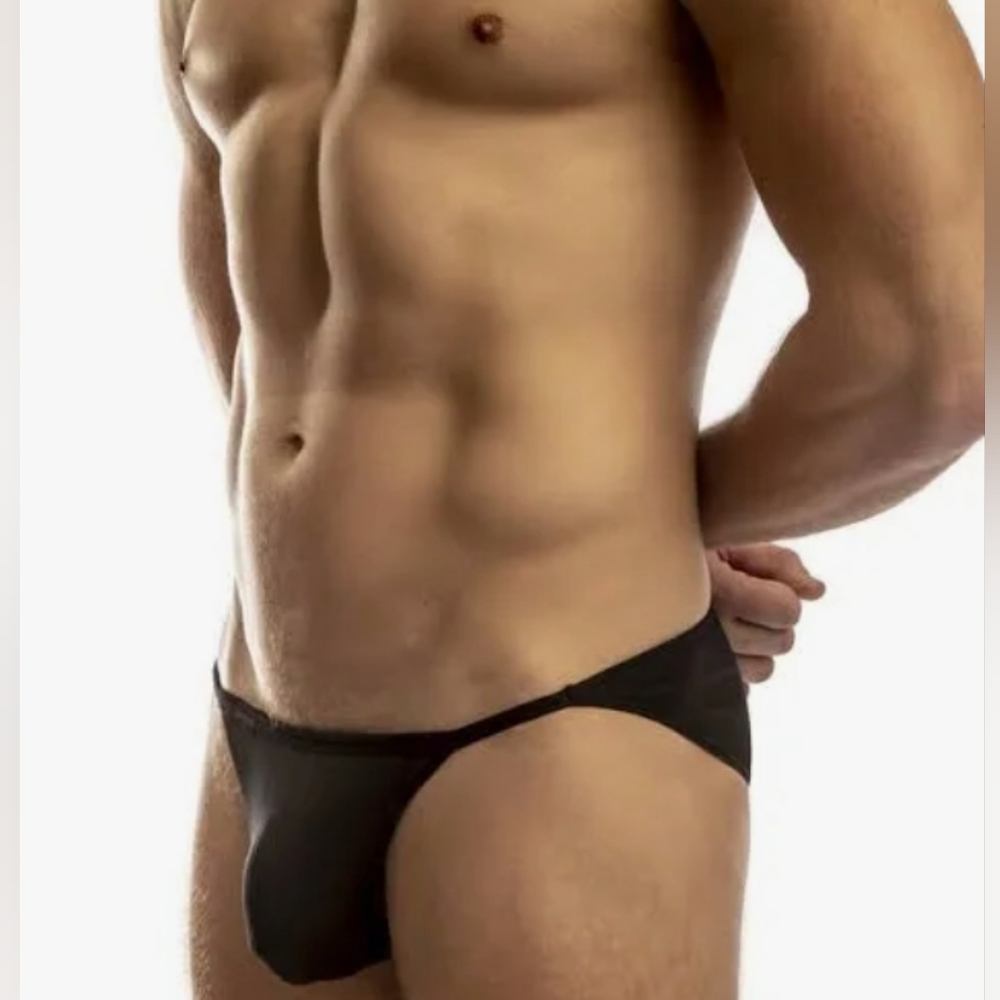Jack Adams Men's Modal V-Cut Muscle Bikini Brief Black M